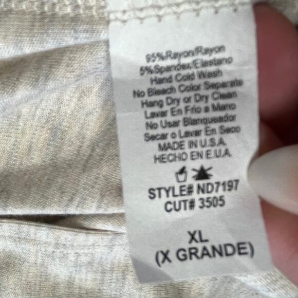 Modern Citizen Yimei Side Slit Midi Dress sz XL - Oatmeal (marled Tan Beige) - Picture 6 of 7